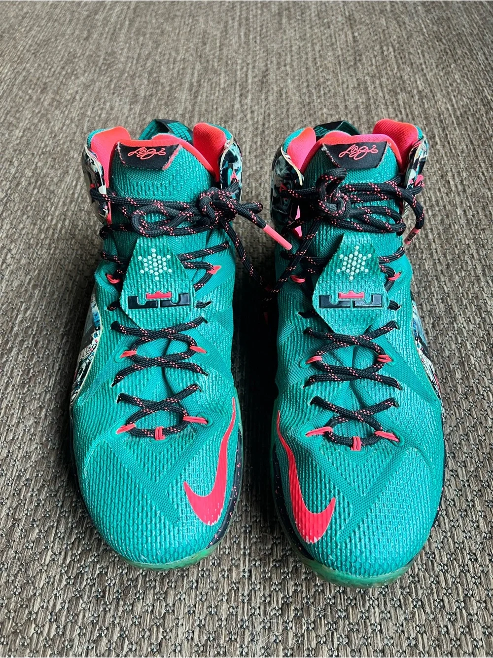 Nike LeBron 12 Akron Birch Xmas Size 12